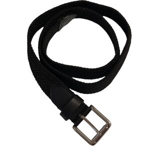 Stretch Belt Women Medium Black Woven Everyday Casual Office Career Witchy Boho